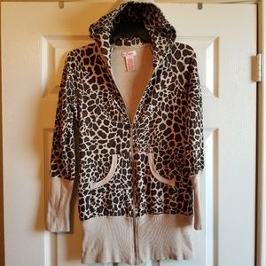 Candies Cheetah Print Hoodie size s